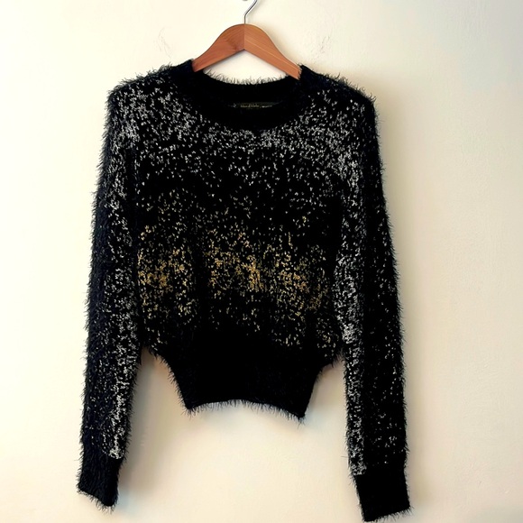 House of Harlow 1960 x Revolve Super Moon Fuzzy Metallic Sweater - Picture 2 of 7